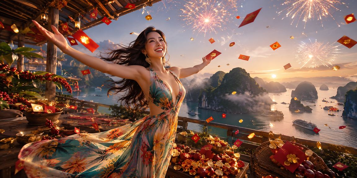 Người dùng tại Hạ Long ngồi quán cà phê ven vịnh kiểm tra số dư và thực hiện nạp tiền qua điện thoại